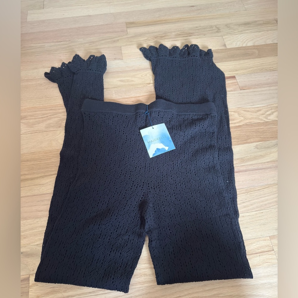 Majorelle Black Lace Pants